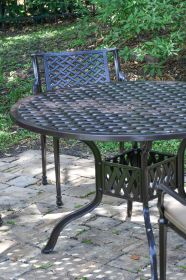 Savannah Outdoor Aluminum Round Dining Table
