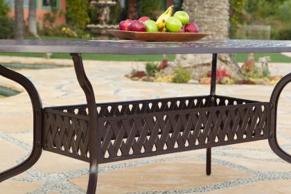 Savannah Outdoor Aluminum Oval Dining Table