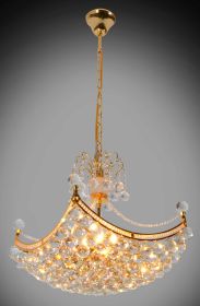 Crystal Orb Basket Chandelier