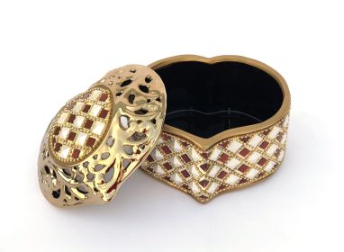 Rhinestone Heart Keepsake Jewelry Box