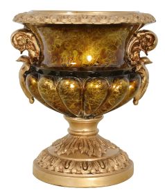 Golden Swirl Classic Vase 12.75