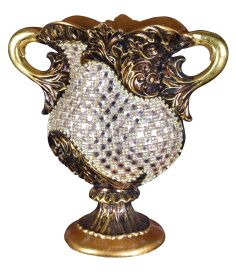 Old World Rose Crystal Vase