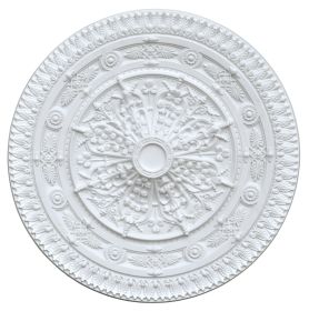 Classic White Round Ceiling Medallion 37 Inch Dia