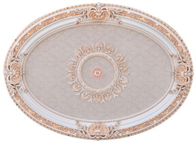 French Blanco Oval Chandelier Ceiling Medallion