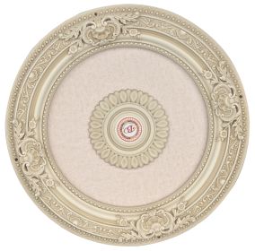 Cream French Petite Round Ceiling Medallion 24 Inch Diameter