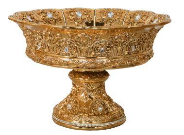 Grand Golden Oppulent Pedestal Bowl