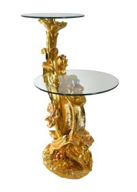 Golden Flower Accent Table