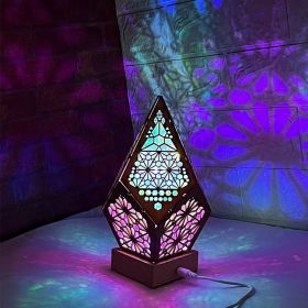 1pcs Bohemia Star Projector Lamp Large Floor Stand Colorful LED Desk Lamp Floor Lamp, Party Light, Mood Light, Fashion Light LED Rhombus Star Projecto