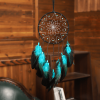 1pc Feather Dream Catcher For Bedroom; Patterned Decor Hollow Boho Wall Hanging; Handmade Dreamcatcher; Home Decor