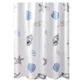 Ocean PEVA Bathroom Waterproof Shower Curtain Bathroom Hanging Curtain Door Curtain, 71x71inch