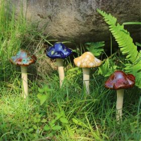 Garden Decoration Ceramic Ornament Mushroom