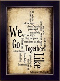 "We Go Together I" By Susan Ball, Printed Wall Art, Ready To Hang Framed Poster, Black Frame