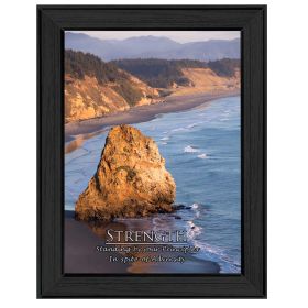 "Strength" By Trendy Decor4U, Printed Wall Art, Ready To Hang Framed Poster, Black Frame