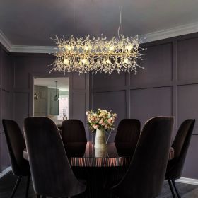 Modern American multi-particle crystal chandelier -12 bulbs -G9 lamp holder