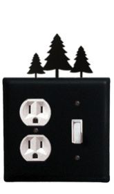 Pine Trees - Single Outlet and Switch Cover