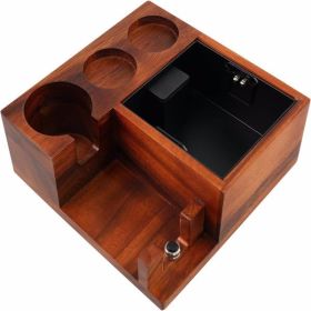 Espresso Knock Box, 58MM Knock Box for Espresso Coffee Grounds with Non-Slip Feet and Removable Grounds Box Fit for Storage 51 to 58MM Espresso Tamper