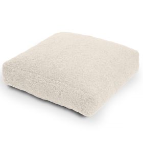 Jaxx Brio Large Décor Floor Pillow / Meditation Yoga Cushion, Shearling Faux Lamb, Cloud