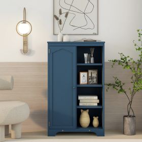PRACTIACAL SIDE CABINET FOR NAVY BLUE COLOR, WITH 1 DOOR WITH SHELF