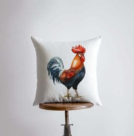 Watercolor Rooster Looking Right | Brid Print | Bird Décor | Accent Pillow Cover | Throw Pillow Covers | Pillow | Room Décor | Bedroom Décor