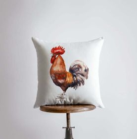 Watercolor Rooster Looking Left | Brid Prints | Bird Décor |Accent Pillow Cover | Throw Pillow Covers | Pillow | Room Décor | Bedroom Décor