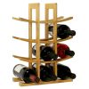 Oceanstar 12-Bottle Natural Bamboo Wine Rack WR1149