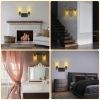 3 Light Wall Sconce Lighting with Clear Glass Shade Bathroom Vanity Lamp Fixture Modern Mounted Light for Porch Mirror Living Room Bedroom Hallway