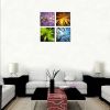 4 Panels Canvas Wall Art Spring Summer Autumn Winter Four Seasons Landscape Color Tree Painting Picture Prints Modern Giclee Artwork Stretched and Fra