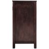 U-style Wood Storage Cabinet with Doors and Adjustable Shelf, Entryway Kitchen Dining Room, Brown