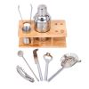 8PCS tainless Steel Cocktail Shaker Mixer Drink Bartender Martini Bar Set Kit