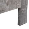 Set of 2 Industrial Nightstand Side Table End Table with X Design Glass Door - Light Gray Wood XH