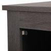 Set of 2 Nightstand, Bedside Furniture with X-Shaped Door, Bedroom End Table,Deep Gray XH