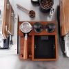 Espresso Knock Box, 58MM Knock Box for Espresso Coffee Grounds with Non-Slip Feet and Removable Grounds Box Fit for Storage 51 to 58MM Espresso Tamper