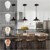 Farmhouse Vintage Pendant Light Black Fixture Pendant Lights with Spring Frame Adjustable Metal Hanging Lamp for Kitchen Island Dining Room Bedroom Li