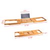 Bathtub Caddy Tray Crafted Bamboo Bath Tray Table Extendable Reading Rack Tablet Phone Holder