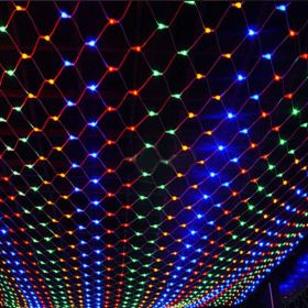 Christmas led lights string lights outdoor waterproof fishnet lights full of stars paved holiday lights wedding ins decorative lights (Option: Colorful-6x4m 672leds)