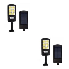 Outdoor Household Solar Street Lights (Option: Black-6grid-2PCS)