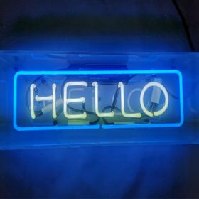 Neon Sign Acrylic Glass Light Box (Option: Blue-220V US)