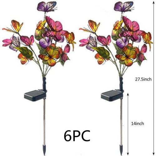 LED Four Color Butterfly Tree Solar Lamp