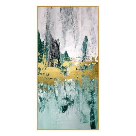 Abstract Watercolor River golden lines Wall Poster Modern Canvas Painting Art Living Room Decoration Pictures Home Decor (size: 90x120cm)