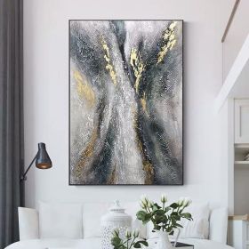 100% Handmade Abstract Oil Painting Top Selling Wall Art Modern Minimalist Blue Picture Canvas Home Decor For Living Room  No Frame (size: 90x120cm)