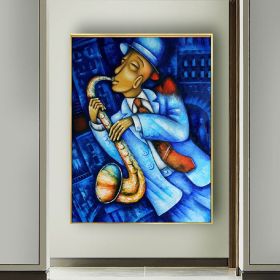 Hand Painted Oil Painting Abstract Wall Painting- musician Portrait Oil Painting On Canvas - Wall Art Picture -Acrylic Texture Home Decor (Style: 1, size: 50X70cm)