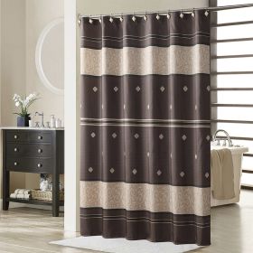 Muwago Waterproof Bathroom Curtain Seville Chocolate Printed Blackout Bathing Cover Mildew Shower Curtain For Shower Curtain (size: W72"*H78")