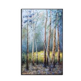 Original Oil Painting Trees On Canvas Modern Nordic Poster Wall Art Picture For Living Room Bedroom Home Decoration Frameless (size: 50x100cm)