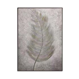 100% Hand Painted Abstract Texture Feather Picture Oil Painting Canvas Wall Art Unframed Artwork Home Good Wall Decor Panel (size: 50X70cm)