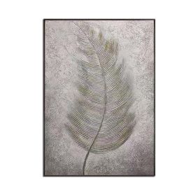 100% Hand Painted Abstract Texture Feather Picture Oil Painting Canvas Wall Art Unframed Artwork Home Good Wall Decor Panel (size: 100x150cm)