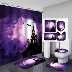 Halloween Shower Curtain Sets Waterproof Bathroom Decor (Color: type3)