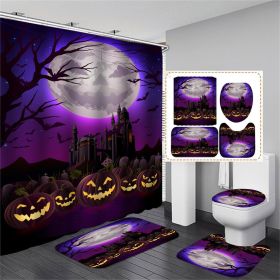 Halloween Shower Curtain Sets Waterproof Bathroom Decor (Color: type4)