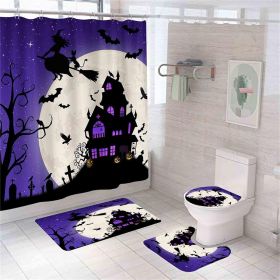 Halloween Shower Curtain Sets Waterproof Bathroom Decor (Color: type5)