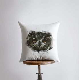 Dark Owl | Owl Gifts | Bird | Brid Prints | Bird Décor | Accent Pillow Covers | Throw Pillow Covers | Pillow | Room Décor | Bedroom Décor (Cover & Insert: Cover only, Dimensions: 10x10)