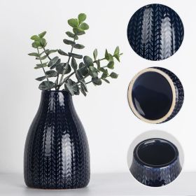 Vase Set of 3, Decorative Ceramic Vase, Vase for Decor Home Living Room Office Parties Wedding, 3.7" Wide 5.5" Tall (Color: Starry Night)